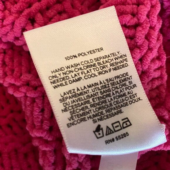 Express Bright Pink Balloon Sleeve Sweater Size Large - Picture 10 of 10